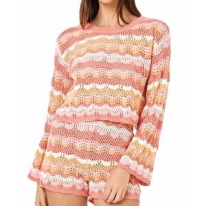 NEW L*SPACE sun ray sweater in pink